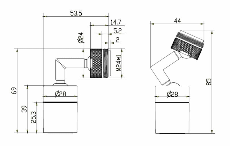 Dual Thread eye washing lavatory faucet swivel tap aerator supplier 720 degree swivel fauce aerator