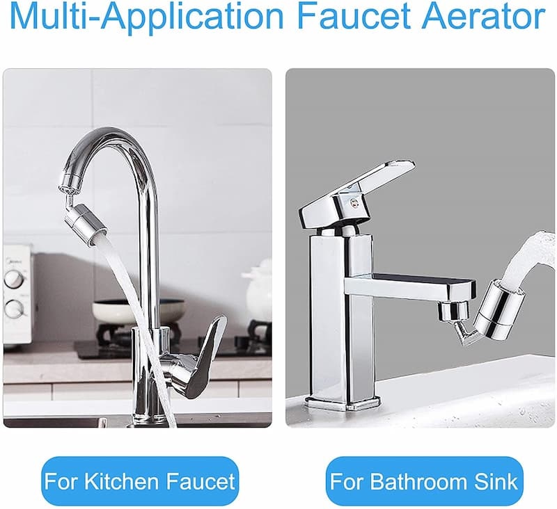 DIY splash proof wash basin mixer tap swivel faucet aerator importer Innovative dual thread neat design aerator