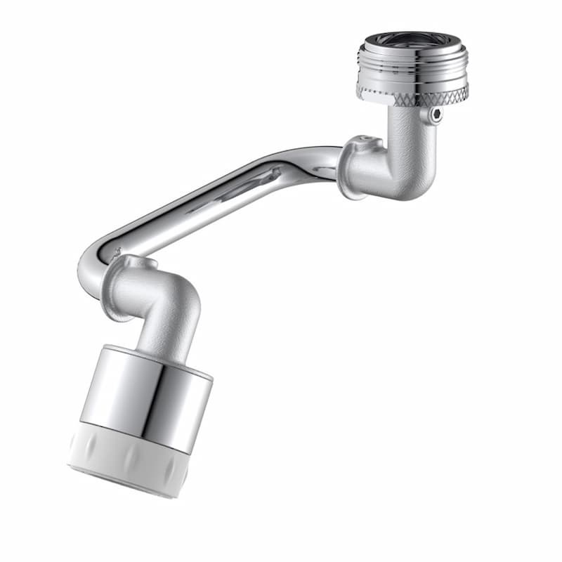 Dual mode aerator with flexible rotated arm